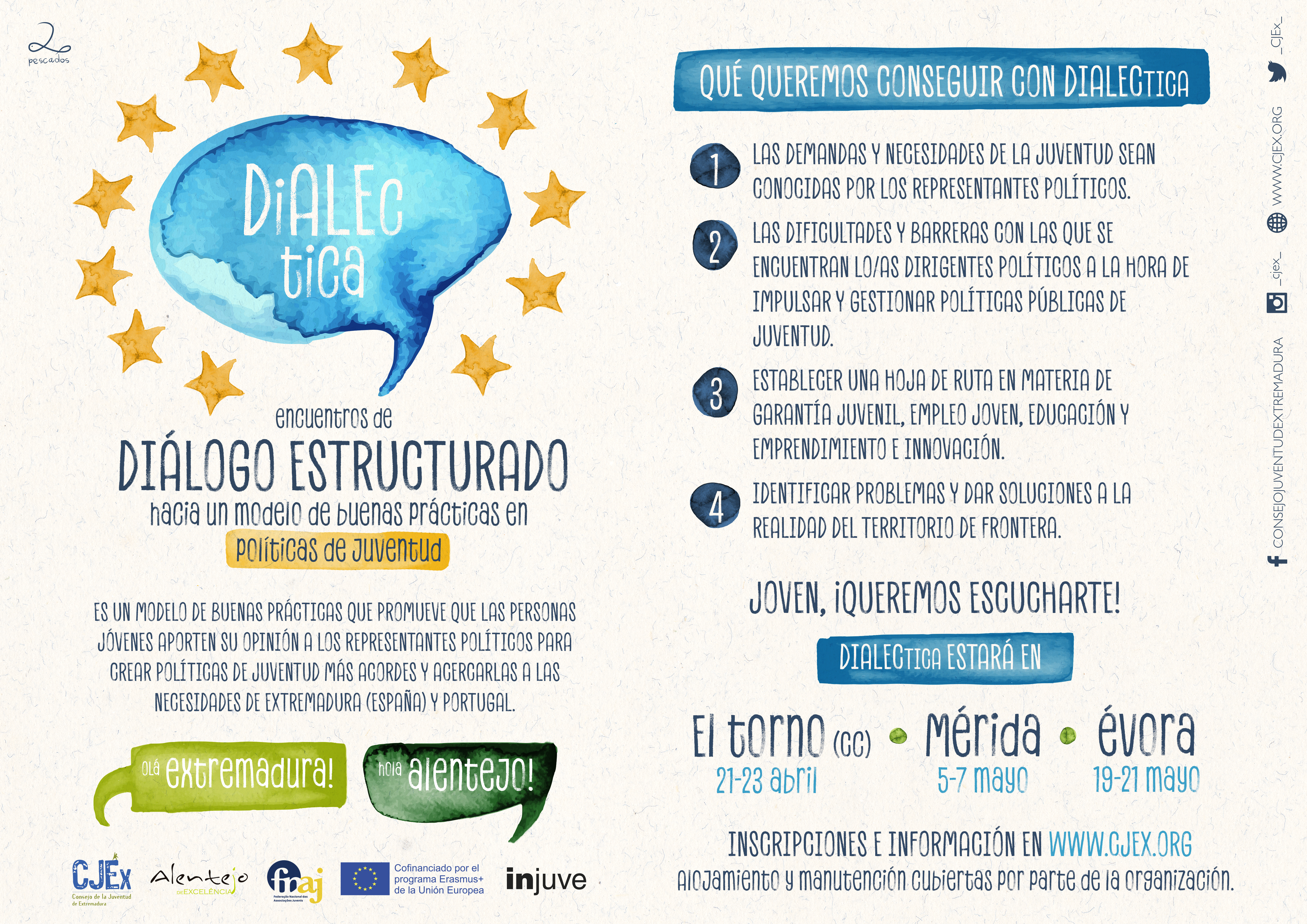 Nuevo proyecto europeo en el CJEx! DiALEctica : Diálogo estructurado: Hacia  un modelo en buenas prácticas de Juventud | Adismonta